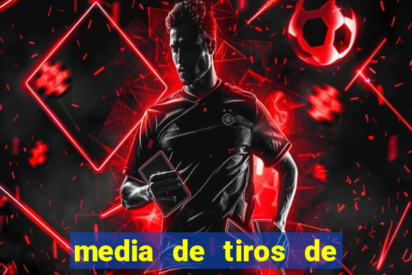 media de tiros de meta por jogo